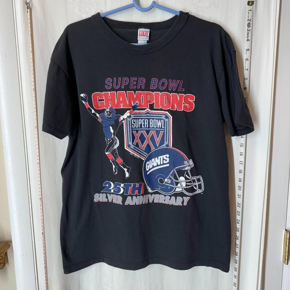 Vintage Graphic T 90"s Giants Super Bowl 25 Champs